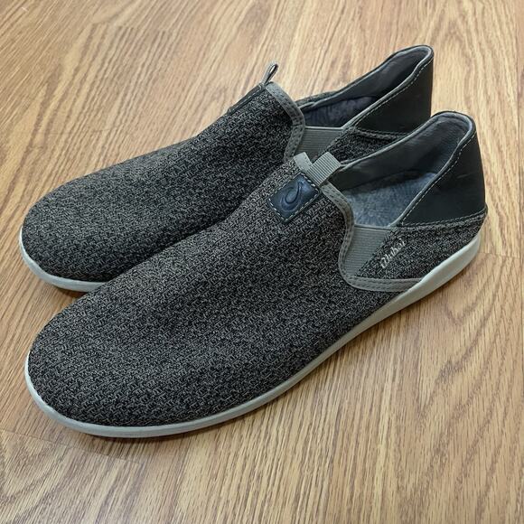 OluKai Alapa Mustang/Dusty Olive knit slip on shoes men size 9 - Picture 1 of 6